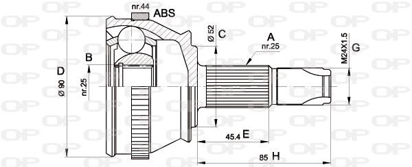 CVJ521210 Open Parts