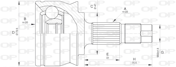 CVJ553110 Open Parts
