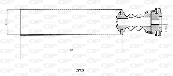 Pára-choque (grade de proteção) de amortecedor traseiro + bota de proteção Toyota Yaris preço, a partir de 25,74 USD