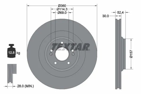 51712S0200 Hyundai/Kia Диск тормозной передний