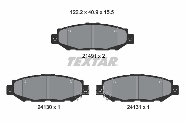 Задние тормозные колодки T2215016LD Toko cars