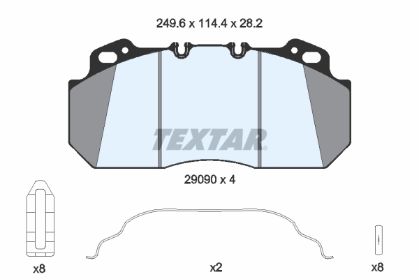 2909009 Textar Колодки передние