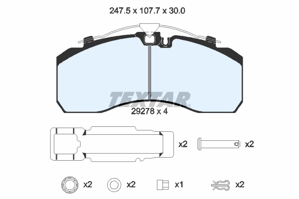 2927802 Textar Колодки тормозные дисковые комплект