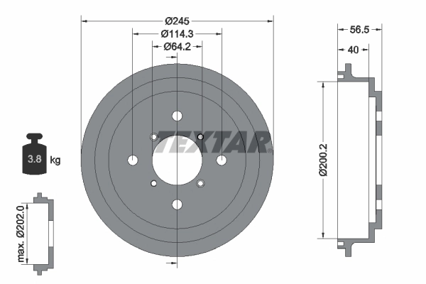 1545199 Ford Тормозной барабан