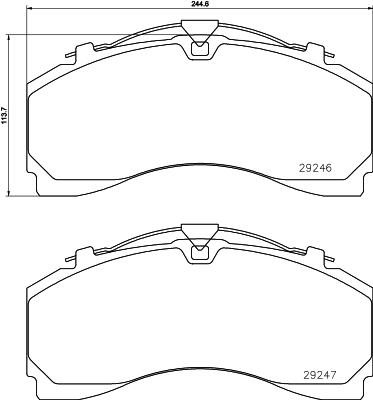 2924601 Textar Колодки передние