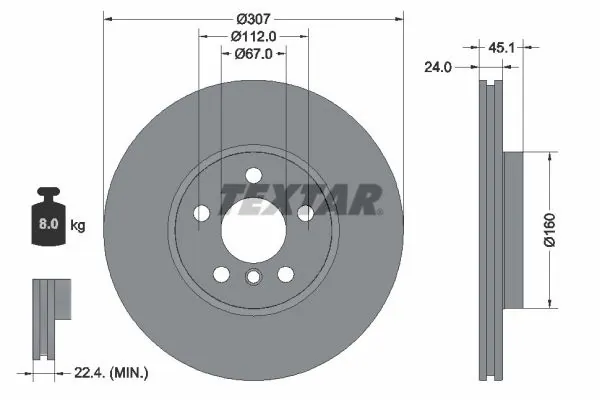 6891079 BMW Диск тормозной передний