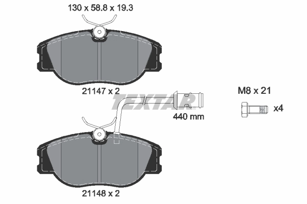 Compre 9944329 Fiat/Alfa/Lancia Sapatas do freio dianteiras de disco