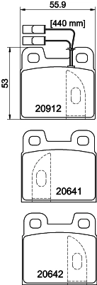 Sapatas do freio traseiras de disco para Alfa Romeo Giulietta  116