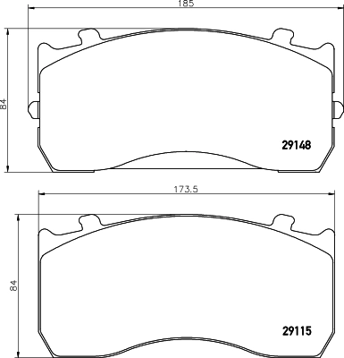 2914812 Textar Колодки передние