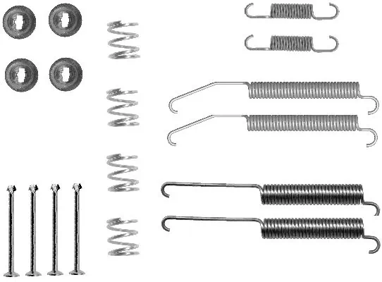 Купить MB008450 Mitsubishi Монтажный комплект задних барабанных колодок