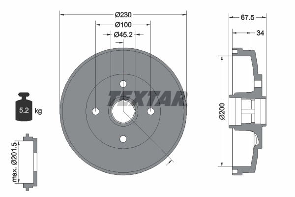 Барабан тормозной задний VALEO 58411FD100 цена, от 42.29 USD