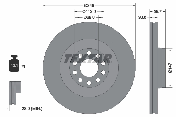 986479589 Bosch Диск тормозной передний