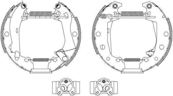 Задние барабанные колодки 5881059 Fiat/Alfa/Lancia