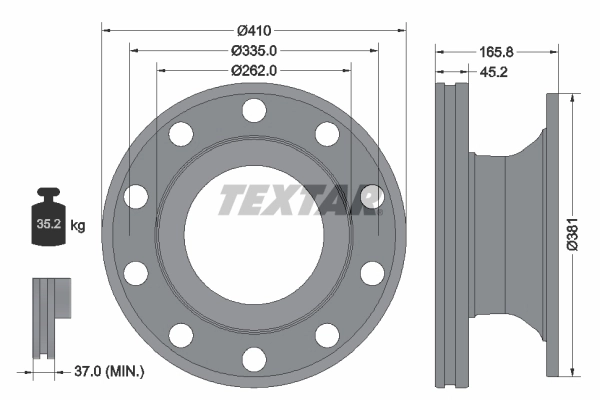 Купить 20763234 Volvo Диск тормозной задний