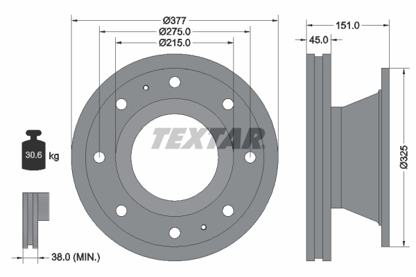Передние тормозные диски 5022670 Ford