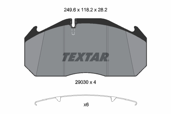 2903007 Textar Колодки передние