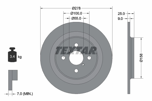 Задний тормозной диск Toyota Yaris хэтчбек (SP90) (2005 - 2011) цена, от 23.90 USD