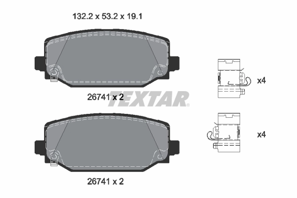 Задние тормозные колодки 68541333AC Chrysler