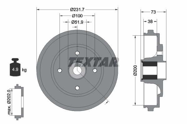 986477229 Bosch Тормозной барабан