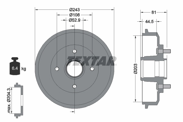 Купить LPR7D0591 LPR Тормозной барабан