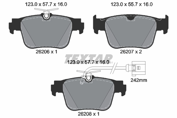 Передние тормозные колодки BRF1882 Ford