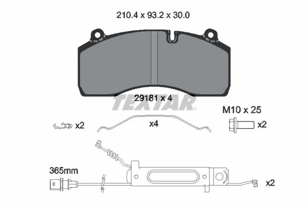 2918101 Textar Колодки передние