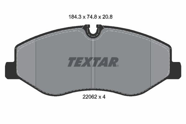 2206201 Textar Колодки передние