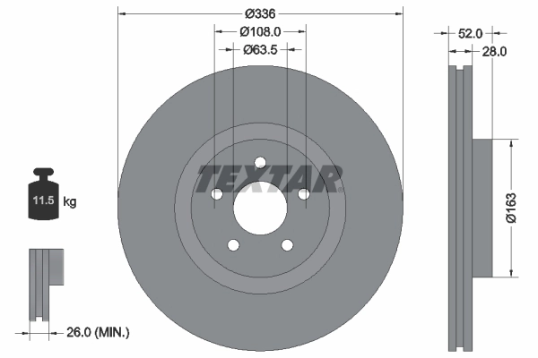 Диск тормозной передний на Ford Focus II DA, HCP, DP