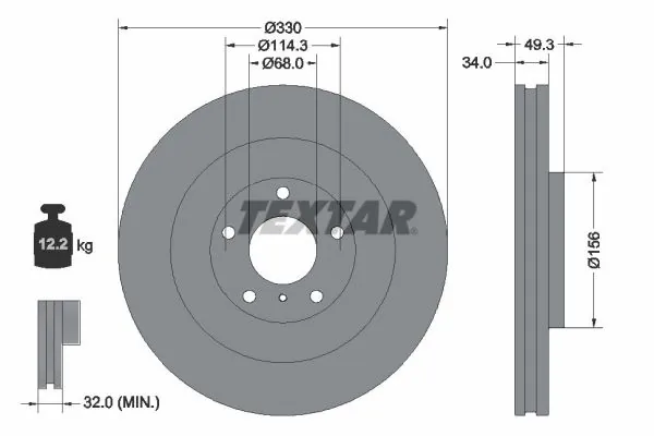 Тормоз дисковый передний Rotinger 22160GLT5 цена, от 135.75 USD
