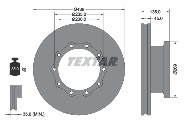 Тормоз дисковый передний Renault (RVI) 5021200818 цена, от 128.80 USD