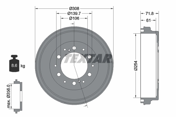 4243126190 Toyota Тормозной барабан