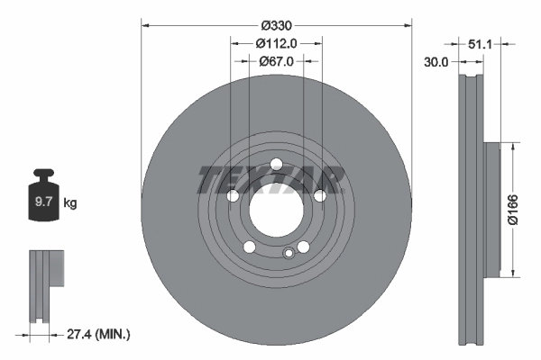 247421191207 Mercedes Диск тормозной передний