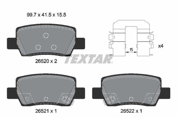 Задние тормозные колодки 58302Q5A40 Hyundai/Kia