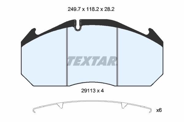 2911303 Textar Колодки передние