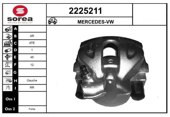 Купить Суппорт задний левый Мерседес-бенц Спринтер I 2-t 901, 902