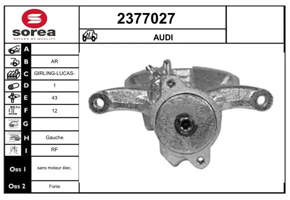 Задний левый суппорт Daco BA0250 цена, от 14.66 USD