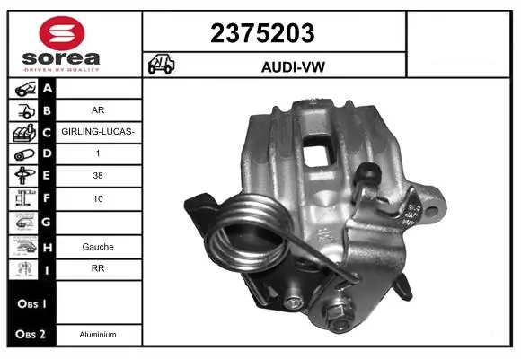 Тормозной суппорт задний левый на Audi A6 C5 4B2, 4B4