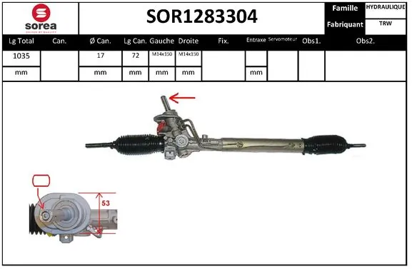 Реечный рулевой механизм Depa A772 цена, от 222.42 USD