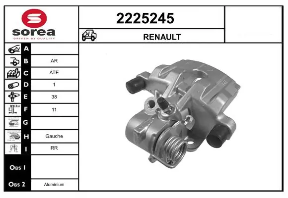 Задний левый суппорт AND 42615051 цена, от 59.82 USD
