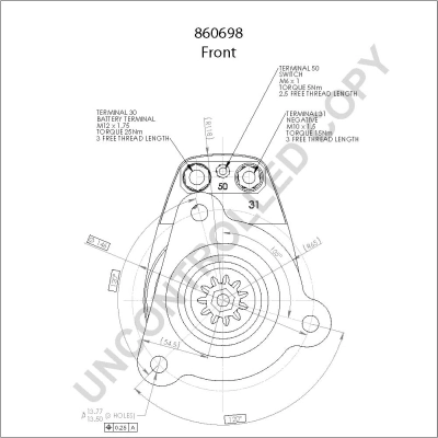 Стартер автомобиля на Mercedes C 190 W201