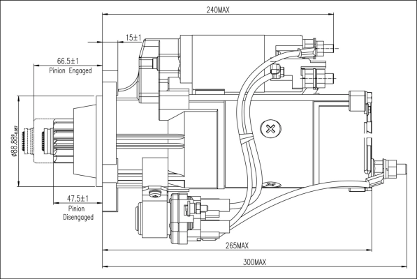 Стартер M90R3538SE Prestolite