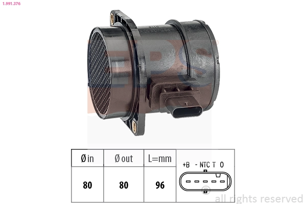 Sensor de fluxo (consumo) de ar, medidor de consumo M.A.F. - (Mass Airflow) KIA Carnival 3 UVP