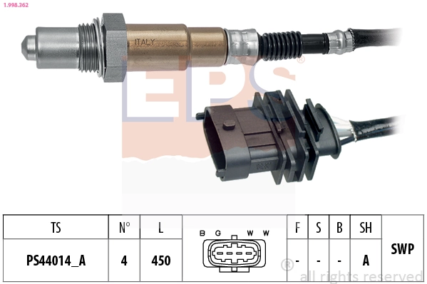 Sonda lambda, sensor de oxigênio Chevrolet Aveo III T300