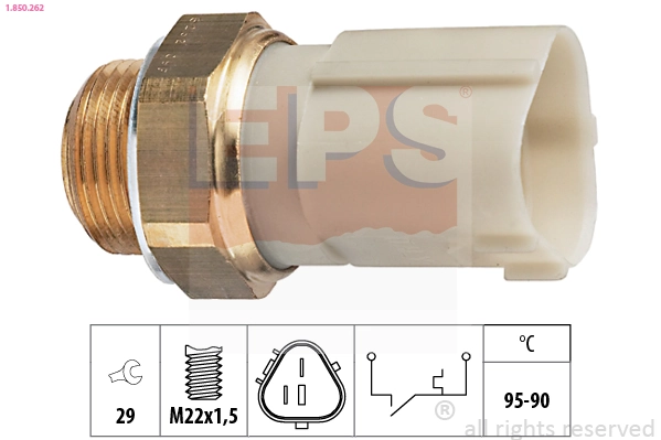 Sensor de temperatura do fluido de esfriamento (de ativação de ventilador do radiador) Skoda Fabia