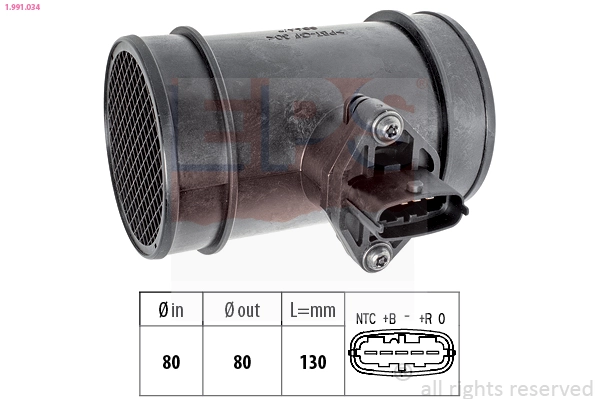 Датчик массового расхода воздуха Magneti Marelli AMMQ19660 цена, от 37.16 USD