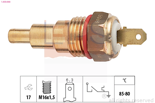 Sensor de temperatura do fluido de esfriamento (de ativação de ventilador do radiador) Mitsubishi Lancer 4 C6A, C7A