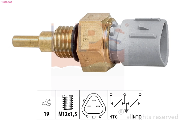 Sensor de temperatura do fluido de esfriamento (de ativação de ventilador do radiador) Toyota Corolla E11