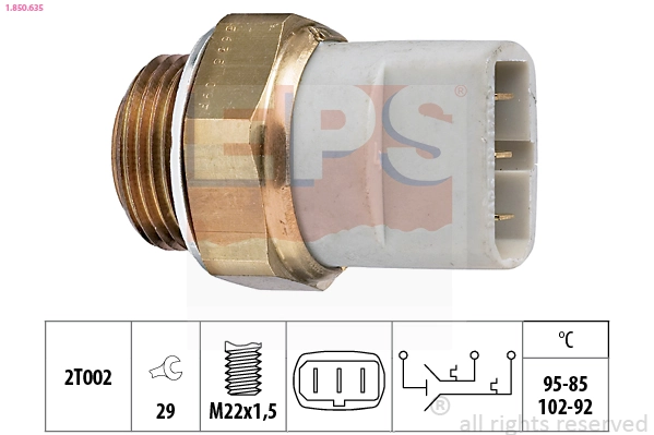 Sensor de temperatura do fluido de esfriamento (de ativação de ventilador do radiador) para Audi A8 D2 4D2, 4D8