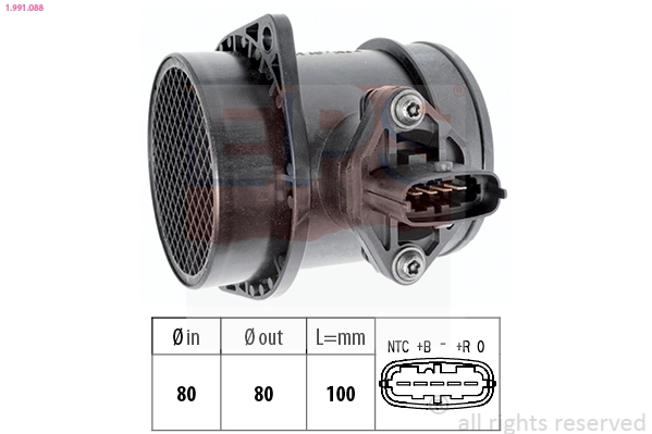 Sensor de fluxo (consumo) de ar, medidor de consumo M.A.F. - (Mass Airflow) Porsche 911 997
