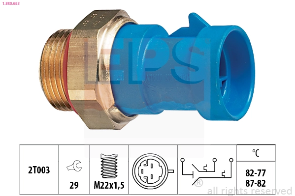 Sensor de temperatura do fluido de esfriamento (de ativação de ventilador do radiador) para Fiat Ducato I 290